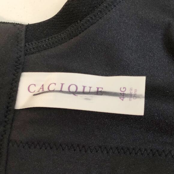 Cacique 44G Bra Black Intuition Full Coverage Solid Stretch Underwire Support 86 - Picture 8 of 9